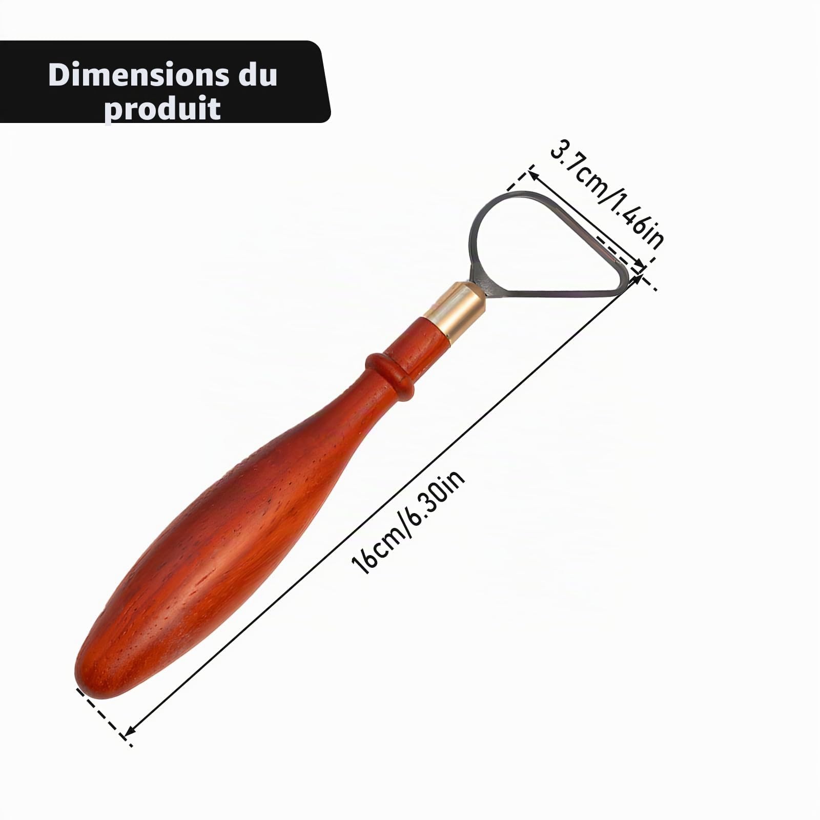Outils de sculpture d'argile, stylo de modelage de sculpture en acier tungstène avec double tête, coupe-ruban en bois de corail, outil de sculpture de poterie pour poterie et céramique (toroïdal)