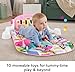 Fisher-Price Baby Playmat Glow and Grow Kick & Play Piano Gym, Pink Musical Learning Toy with Developmental Activities for Newborns 0+ Months