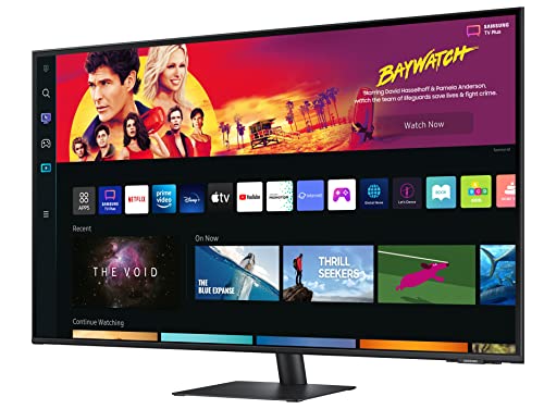 Image of (Refurbished) Samsung 43-inch(107.99cm) M7 4K UHD Smart Monitor, Type-C, Smart TV apps, 1 Billion Color, Samsung TV Plus, Apple Airplay, Samsung Dex, Office 365, BT, IOT, Speakers, Remote (LS43BM700UW, Black)