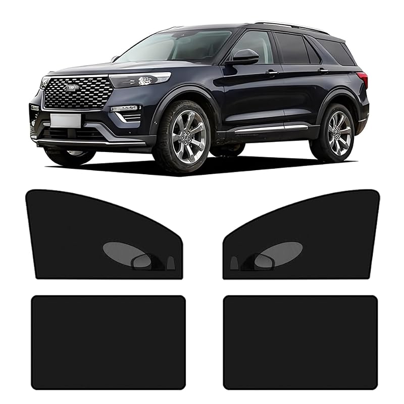 Tela de Proteção Solar e Mosquiteiro para Janelas Laterais Ford Explorer SUV Icytrip 4 unidades