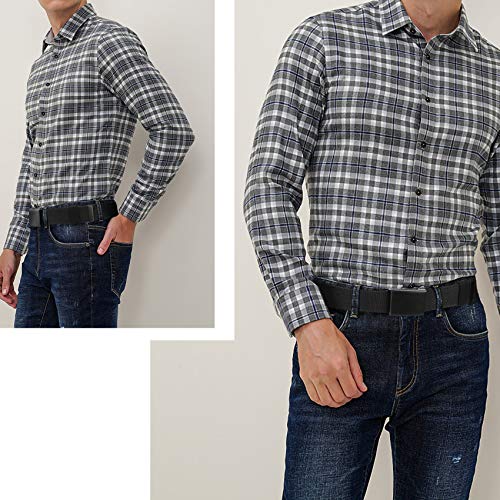 Mens Belts Plus Size 39'' to 75'' Stretch Elastic Web Cloth Belt Black2