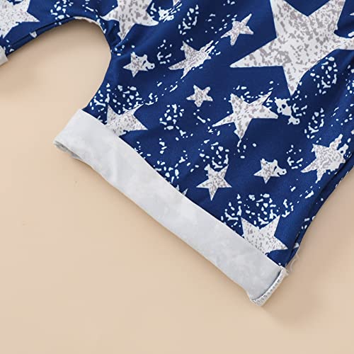 Image of Noubeau 4th of July Toddler Boys Outfits American Flag Tank Tops Patriotic T-Shirts Tees Star Pocket Drawstring Shorts