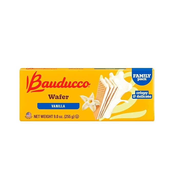 Bauducco Vanilla Wafers - Crispy Wafer Cookies With 3 Delicious,