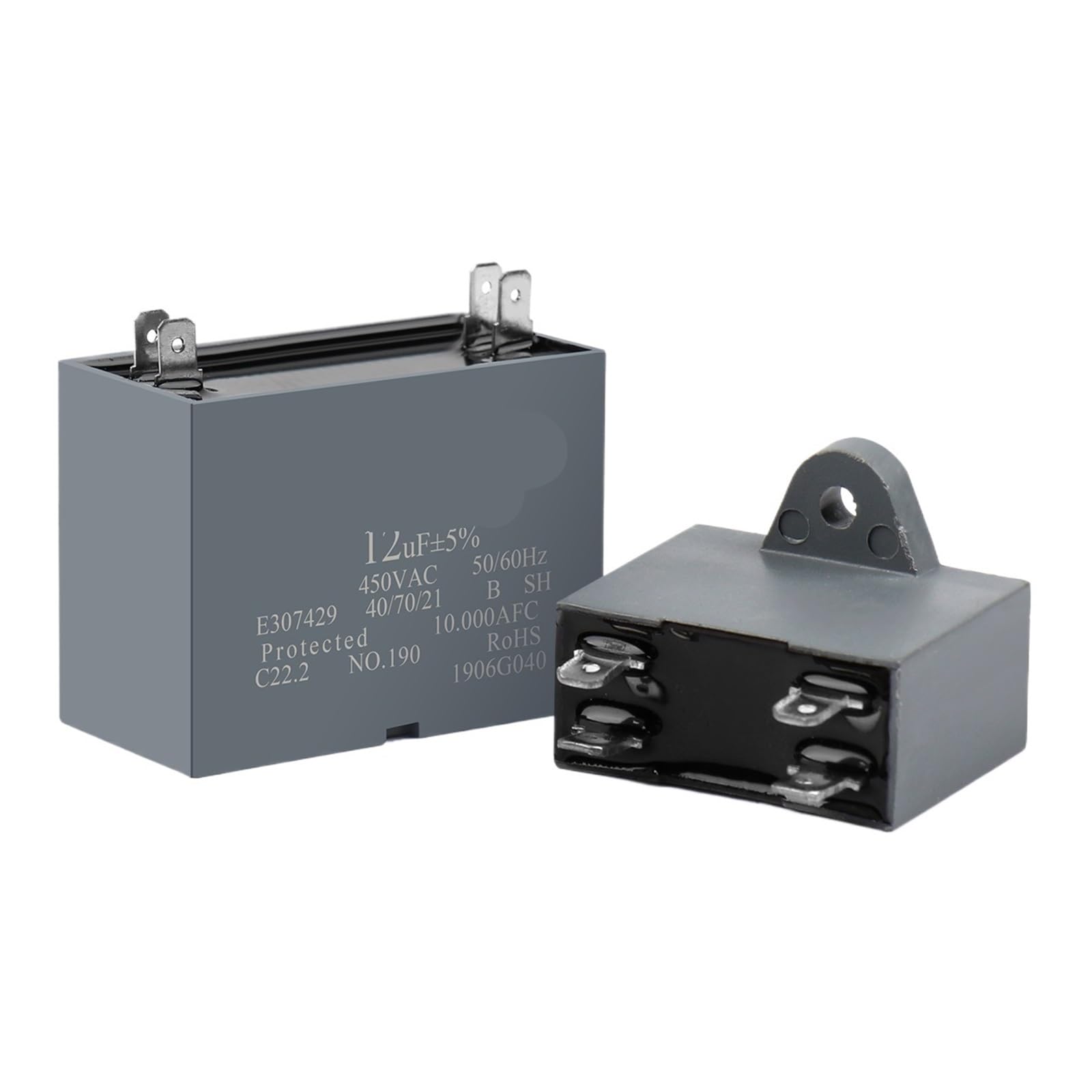 2 pièces CBB61 condensateur de climatiseur ventilateur moteur condensateurs fonctionnement 1.2UF .5UF 3UF 3. 4UF 4. 6UF 6. 8UF(450V2UF)
