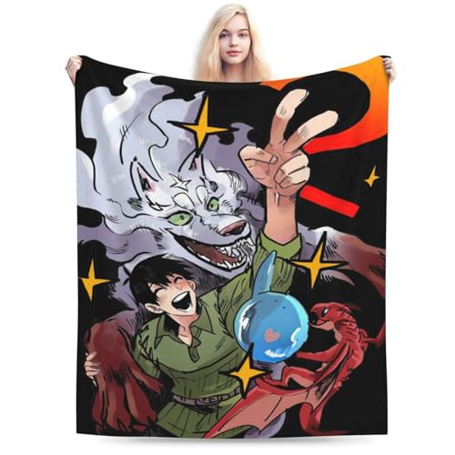 とんでもスキルで異世界放浪メシ 毛布 ブランケット 大判 フリーサイズ 暖かい 軽量 ふわふわ 一人用 ソファ ベッド オフィス 膝掛け 洗える 秋冬50"x40"