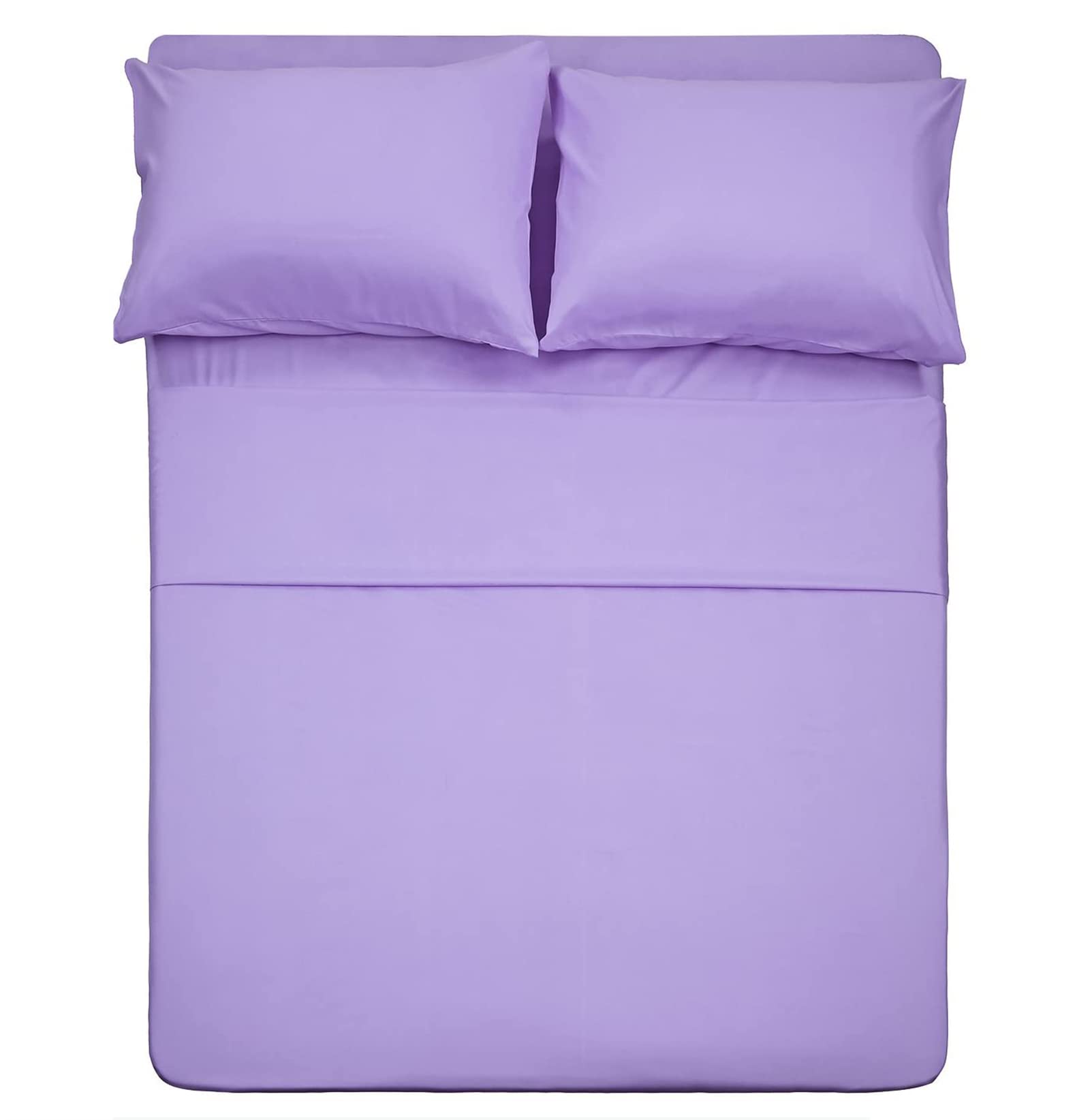 Twin XL Sheets Set 4 Piece Extra Soft Cooling Bed Sheets - Hotel Luxury 1800 Bedding Sheets &amp; Pillowcases - 1 Flat Sheet,1 Fitted Sheet and 2 Pillow Cases - Deep Pocket up to 16" (Lavender)