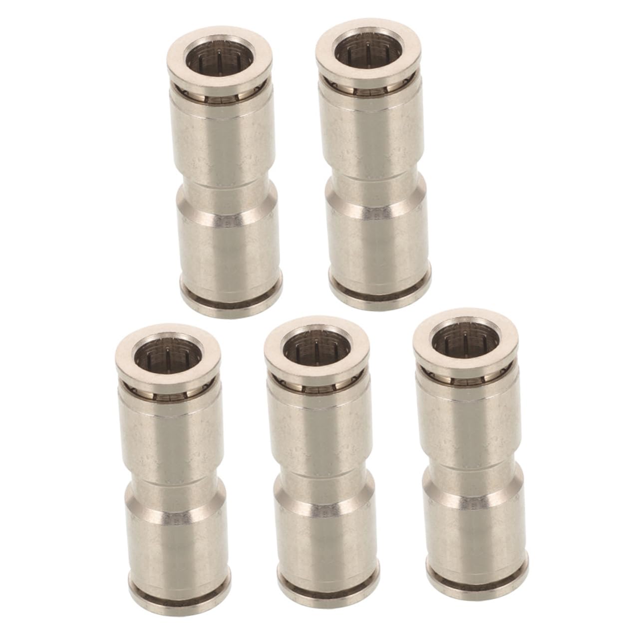 HOMOCONO 5pcs Copper Nickel Plated Swivel Air Hose Connector Quick Connect Adapter