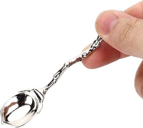 Miniatura 3 de Juego de 6 tenedores y cucharas, cubiertos retro vintage de grado alimenticio, cucharas de aleación de zinc, juego de tenedores, utensilios de