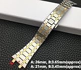 hoosouk Stainless Steel Watch Band For AP Royal Oak Strap Men Women Bracelet With Folding Buckle 21mm 26mm(Silver Strap) - Image 3
