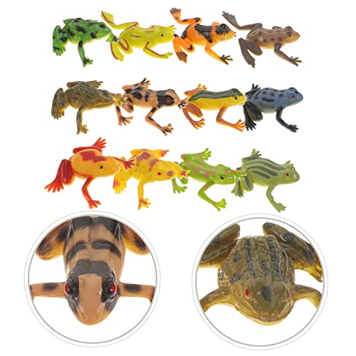 TOYANDONA 16 Pçs Simulação Sapo Lagarto Brinquedos Educativos Para Crianças Decoração De Répteis Min