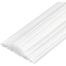 BENECREAT 100Pcs White HDPE Plastic Welding Rod, 11.8inch Length 1/5inch Wide Plastic Welding Repair Rods Strips for Car Bumper, Water Tanks, Trash Can, Canoe and Plastic Bins