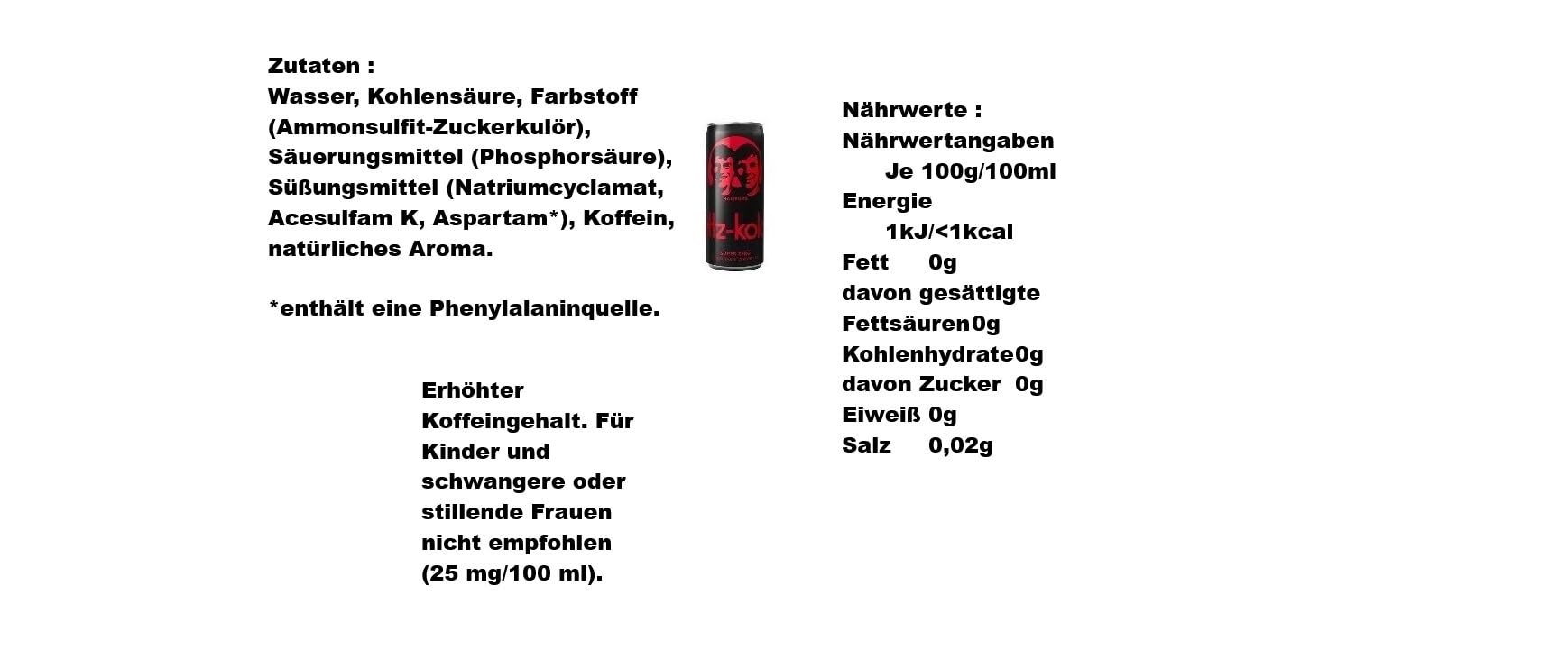 24 Dosen a 0,33l Fritz - kola Super Zero inc. EINWEG Pfand extra Koffein Cola + Space Keks gratis a 45 g von Onlineshop Bormann
