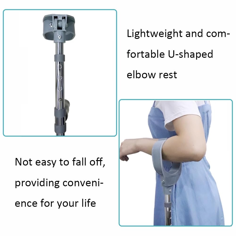 Paio di Stampelle for Avambraccio, di Supporto for Gambe Dopo Infortunio O Intervento Chirurgico, Aiuto for Camminare Altezza Regolabile