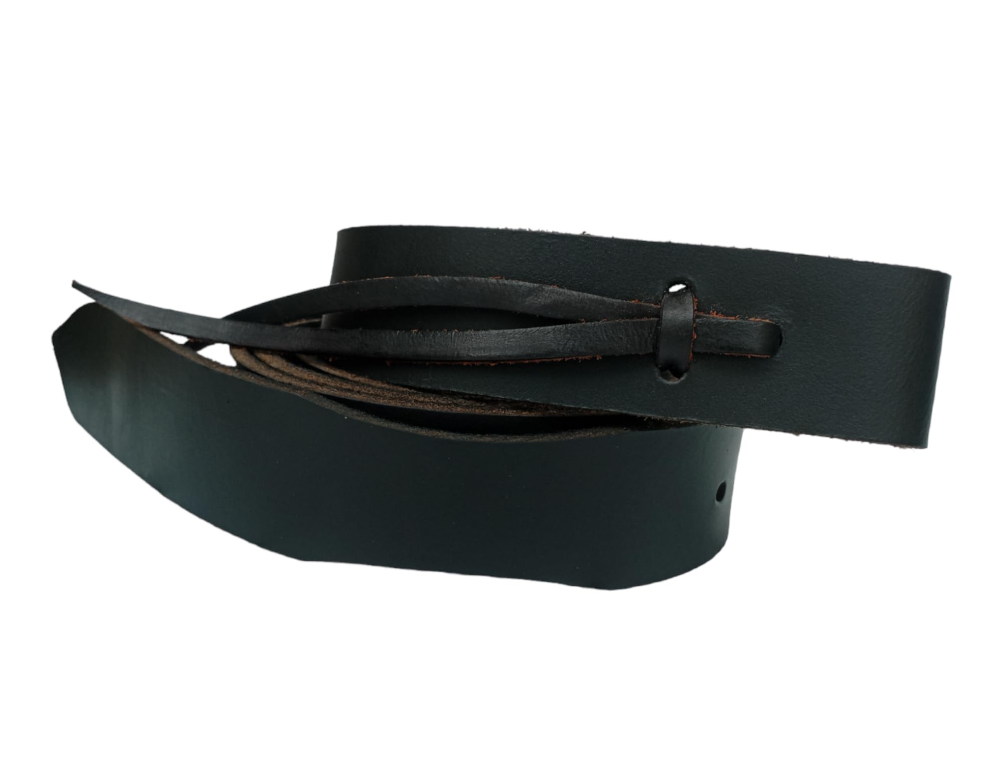 Raavils 6' Foot / 72'' inches Black Latigo Leather Saddle Cinch Tie Strap