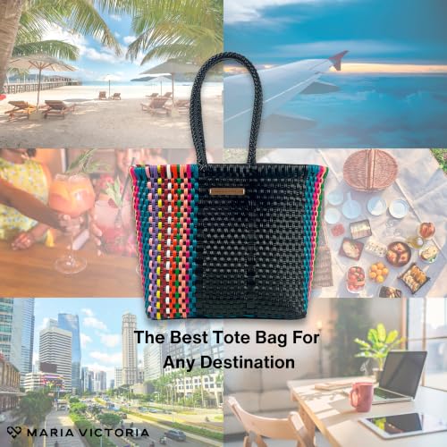 Image of MARIA VICTORIA X-Small Mexican Tote - Waterproof Woven Beach Purse