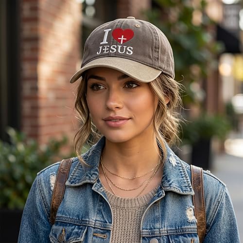 Image of I, Love Embroidered Baseball Cap