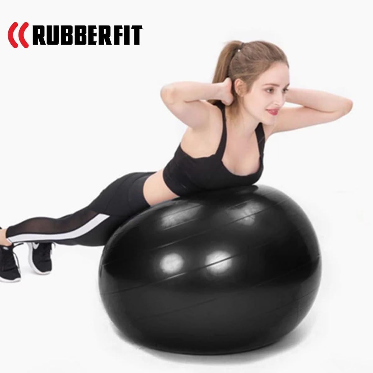 Bola Pilates Ioga 55cm 65cm Ginástica Funcional Yoga Fisioterapia Premium Rubber Fit
