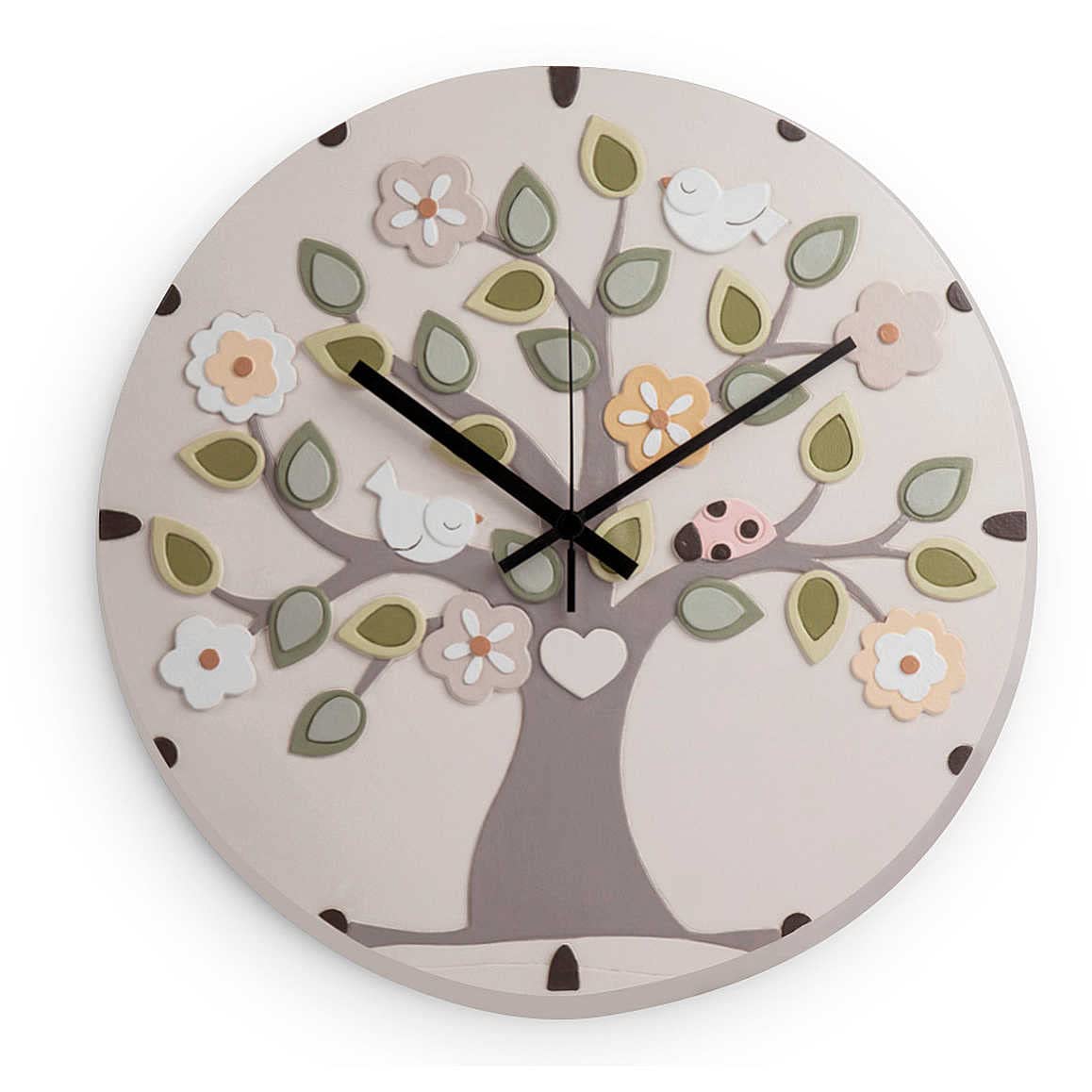 Egan Clock, Ceramic, Ivory, Small