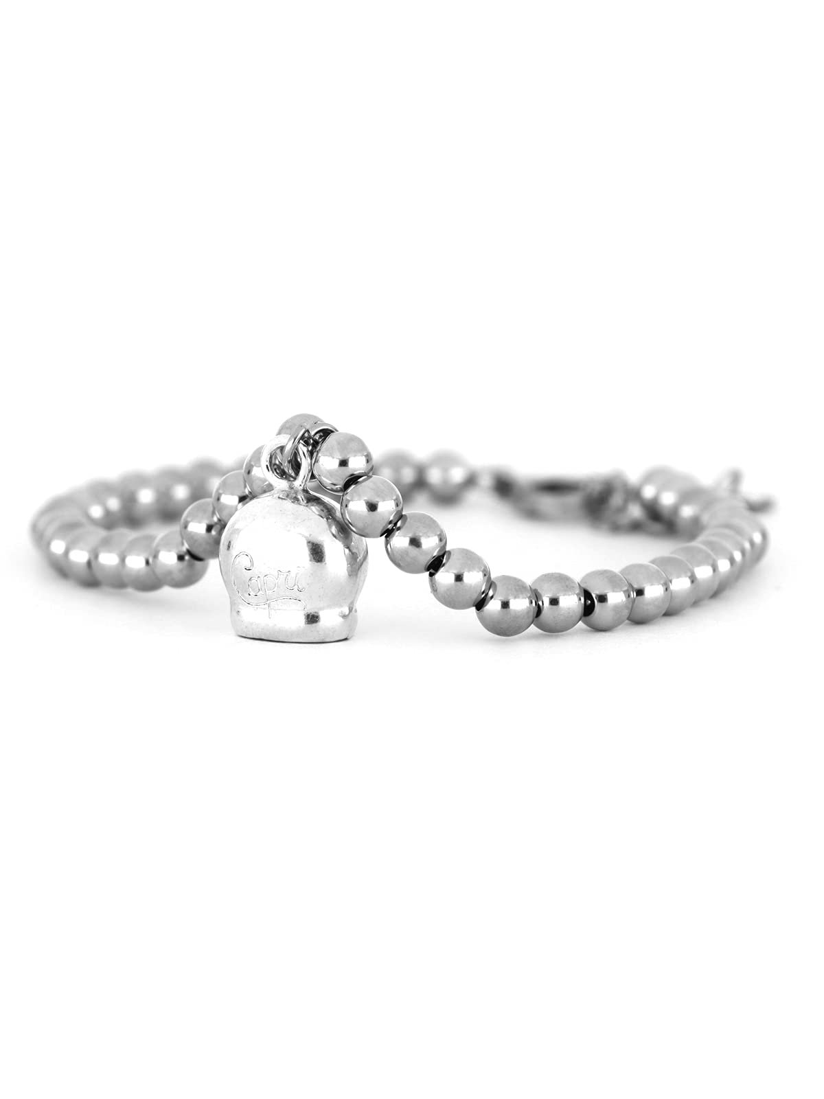Donipreziosi Bracciale Capri in Argento 925% - Campanella con Sfere lisce - Campana di Capri Braccialetto da Donna e Ragazza