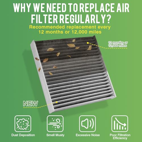 Image of Cabin & Engine Air Filter Fit for 2007-2009 Hyundai Santa Fe Activated Carbon Cabin Filter Replace#CF10381 28113-2B000 Car Accessories