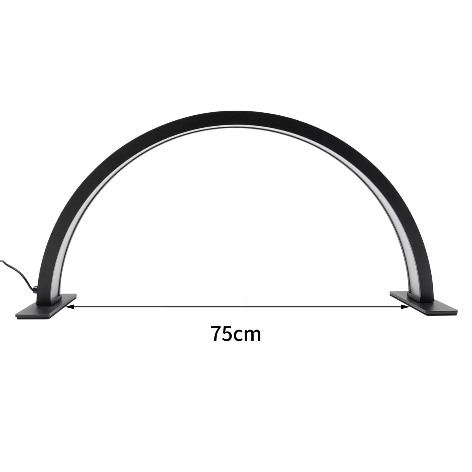LáMpara de Media Luna para Mesa de Manicura de 73 cm, 3 Temperaturas de Color Ajustables y Regulables LáMpara de Escritorio para PestañAs para SalóN de Belleza