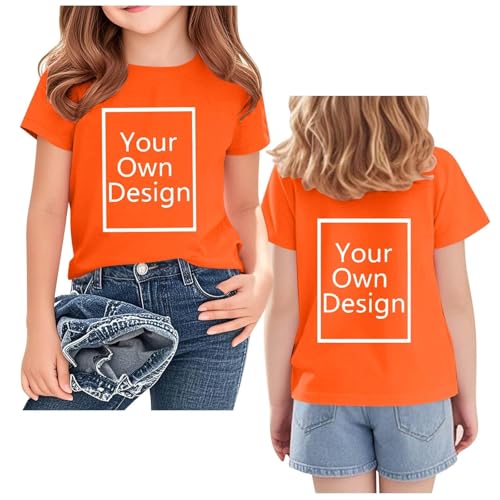 Youth Kids Girls Short Sleeve T Shirt 𝐔v 𝐏rotection Round Neck Cute Cotton Shirts Casual Lightweight3