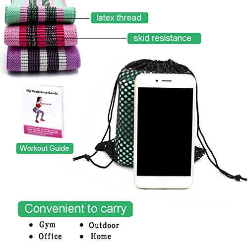 Exercise Resistance Bands Non-Slip Fabric Booty Band Set for Legs and Glutes Fitness Exercise Equipm Exercise Resistance Bands Non-Slip Fabric Booty Band Set for Legs and Glutes Fitness Exercise Equipm