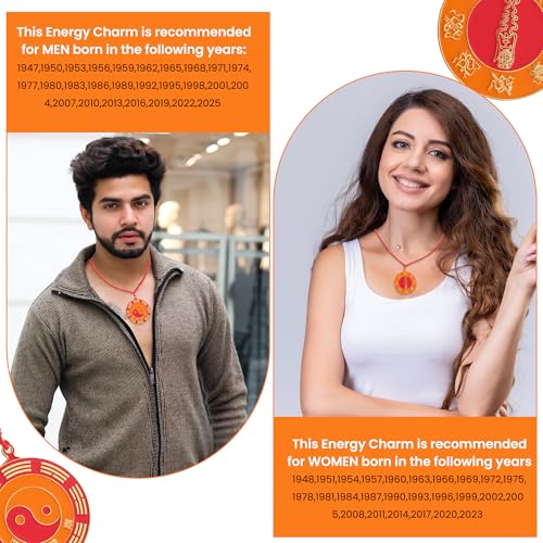 Feng Shui Yin Yang Necklace Pendant, Ancient Chinese Talisman with Bagua Symbol & Eight Immortals Charms for Wealth Fortune, Adjustable Energy Protection Amulet for Neck Car Use or Other Scenes3