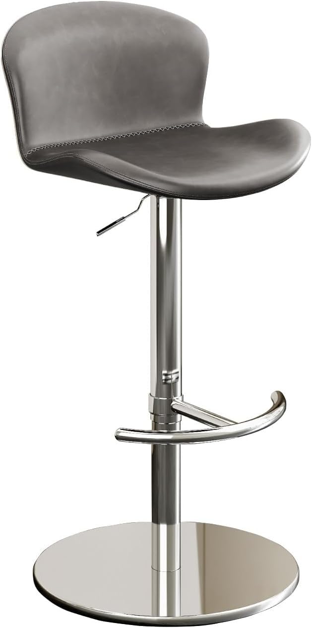 AVLLSO Bar Stool Adjustable Bar Chairs with Faux Leather Backrest and Soft Cushion, Counter Height Bar Stools for Home Kitchen, Restaurant Pub, Loads 440lbs