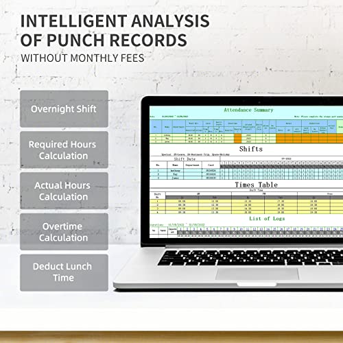Hysoon Time Clock, Face Time Clocks For Employees Small Business With Touch Keyboard& 2.8 Inch Lcd Display, Face, Fingerprint, Rfid And Pin Four In One Time Card Machine, Automatic Clock In And Out #TOP2