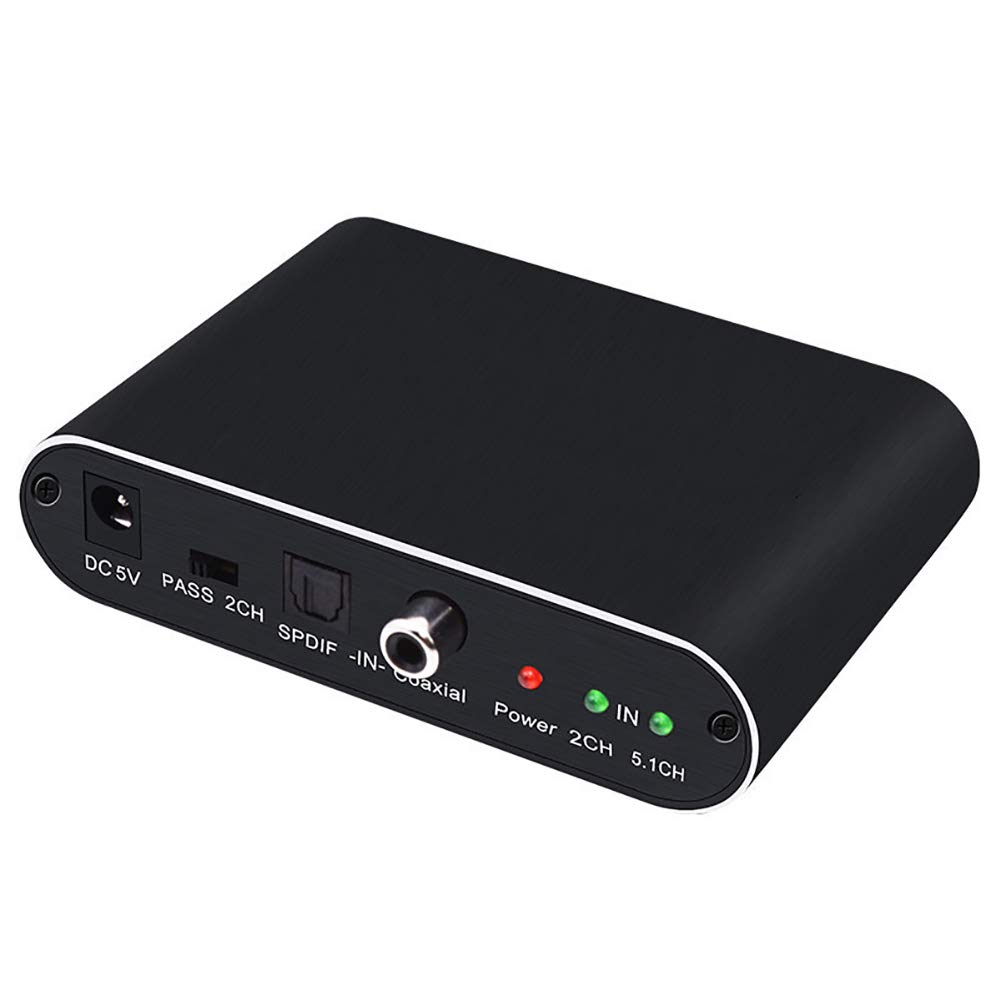Decodificatore Audio DTS, Convertitore Coassiale Ottico Analogico-digitale a 5.1 Canali Per Interfaccia RCA O Audio HD Per Cuffie Da 3,5 Mm