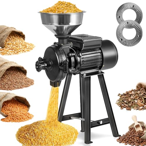 El Mejor Listado de Molinos de grano del mes. 50 GRACELOT Máquina de Molienda Eléctricos de Grano 2 en 1, Máquina de Molienda Frijoles con Embudo, Máquina de Molienda Grosor Ajustable, Máquina de Molienda Eléctrico...