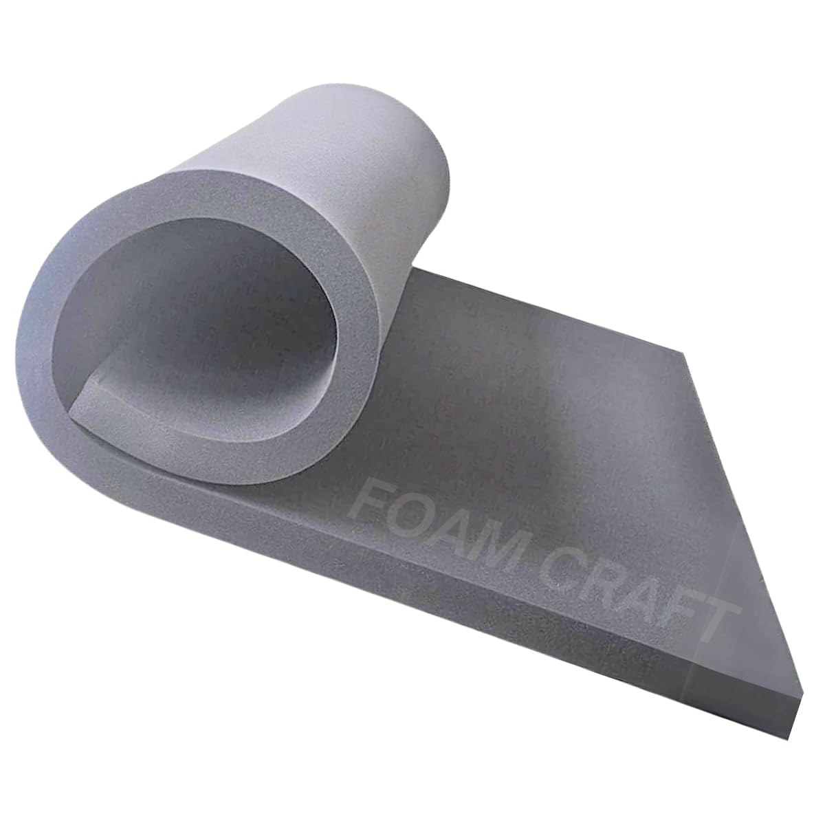 FOAM CRAFT® Upholstery Foam Sheet for Sofa Cushions, Chair Pads, Seat Cushions & Furniture Renewal | Ideal for Indoor/Outdoor Use, Campervans & sofa bed padding (Grey Foam, 50 x 55cm, 10cm thick) — image 1