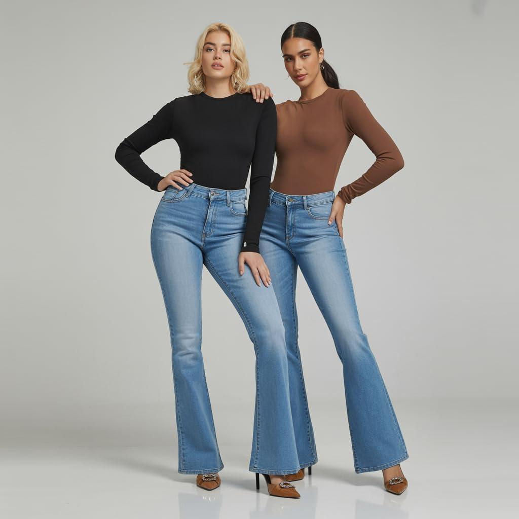 Sol Living Shapewear for Women Tummy Control Bodysuit Body Shaper Tummy Control Seamless Bodysuit Slimming Long Sleeve Top - Image 3