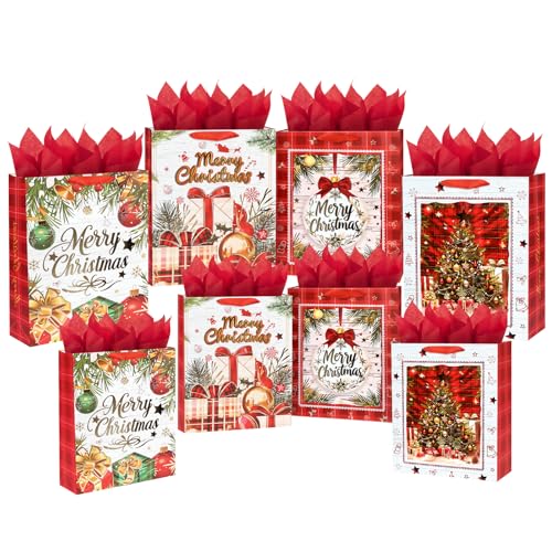 Pochettes cadeaux de Noël avec poignées Shintop pour gâter vos proches