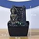 Zen’Light - Zimmerbrunnen Buddha Harmonie - Wasserbrunnen mit geräuschloser Pumpe - LED-Brunnen mit 2 Farben - Abnehmbarer Statue - Geschenkidee für Zen und Fengshui - Höhe: 18 cm