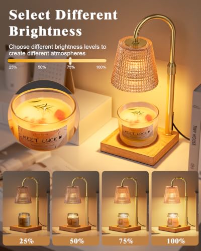 Image of Amber Candle Warmer Lamp with Timer, House Warming Gifts New Home Decor