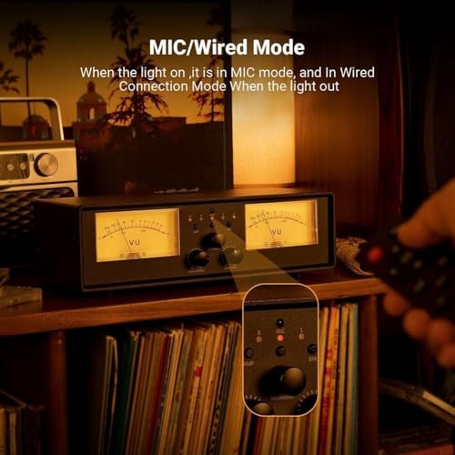 ET30 VU Meter,Speaker Switcher, 2-in-2 Out Dual Analog VU Meter Audio, Home Audio Component with DB Panel Display Remote Control, for Stereo Class A, B, AB, D Home Audio Component - Image 4