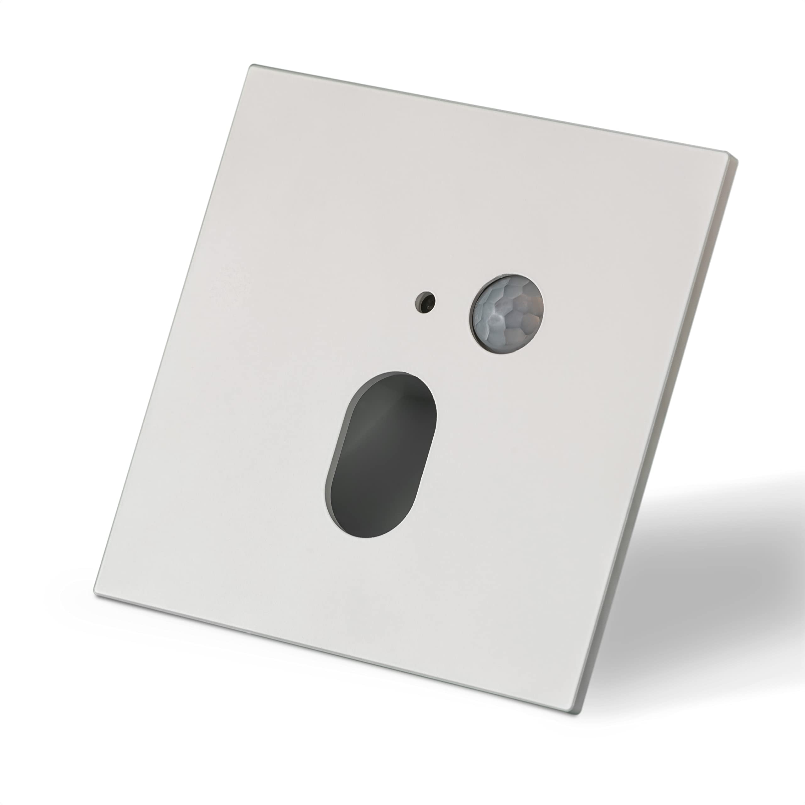INNOVATE LED Einbaustrahler 230V mit Bewegungsmelder Licht [ColourSwitch Weiß] Wandleuchte Innen LED Strahler I Lampe mit Bewegungsmelder Innen Indirekte Beleuchtung (Eckig - Auslass Rund)