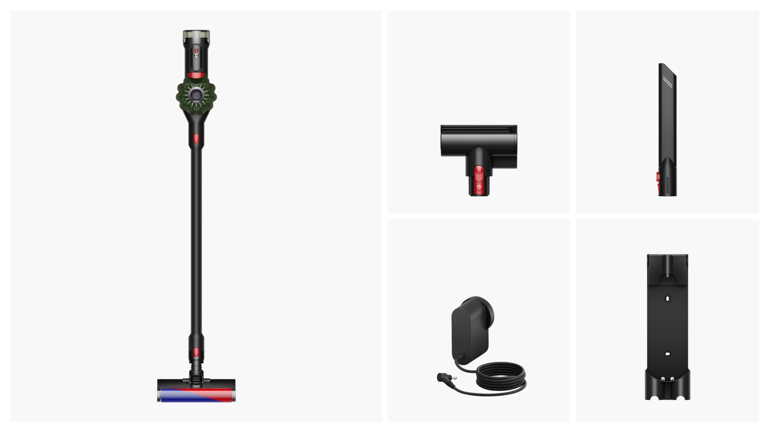 Dyson V8 Cyclone Aspirapolvere senza filo, 150 AW, 60 minuti di autonomia, Spazzola Motorbar anti groviglio, accessori combinati, stazione di ricarica a muro