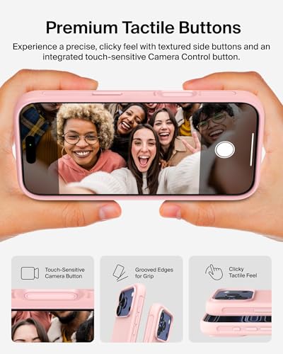 Belkin Capa protetora para iPhone 17 Pro Max, compatível com MagSafe com revestimento tratado antiarranhões e anti-amarelamento, controle de câmera sensível ao toque – grau militar, design fino, à