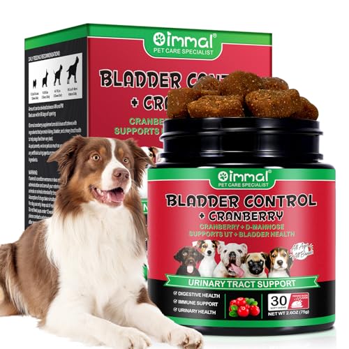 Bladder & Kidney Support for Dogs, Urinary Tract treatment and Bladder Control Supplement, Soft Chews with Cranberry and D-Mannose, Natural Immune System Booster - Peking Duck Flavor (30Pcs)