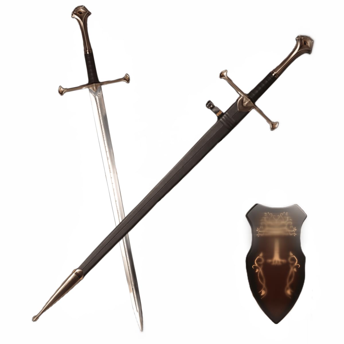 Sword Valley Premium Ornamental Sword with Scabbard & Wall Mount - Zinc Alloy Guard, 131cm/51.57