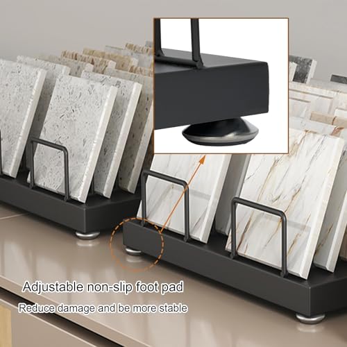 Exhibidor de azulejos sofisticado y resistente para vitrinas de materiales 6