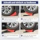 OULEME Auffahrkeile für Wohnmobil, 2 Unterlegkeile Anhänger für Auto, Wohnwagen & Anhänger, 2 Gummimatte, 1 Wasserwaage und Tragetasche [<15,8t] (Rot)