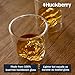 Huckberry Whiskey Peaks Iconic Mountain Bar Glasses, 11.5 oz Capacity, Lead-Free Crystal, Grand Tetons, Set of 4 Cups
