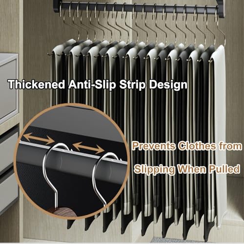 Cintres à pantalons coulissants avec tringle extensible - 5