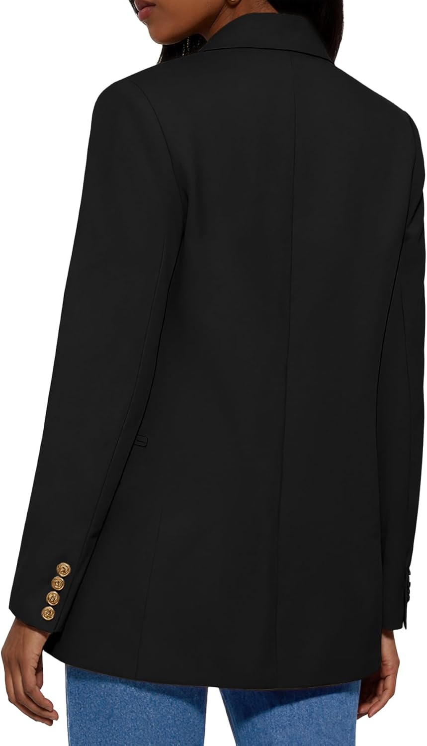 Mina Self 2026 Spring Women's Oversized Blazers Double Breasted Business Casual Professional Work Suit Jackets with Pockets - Image 3