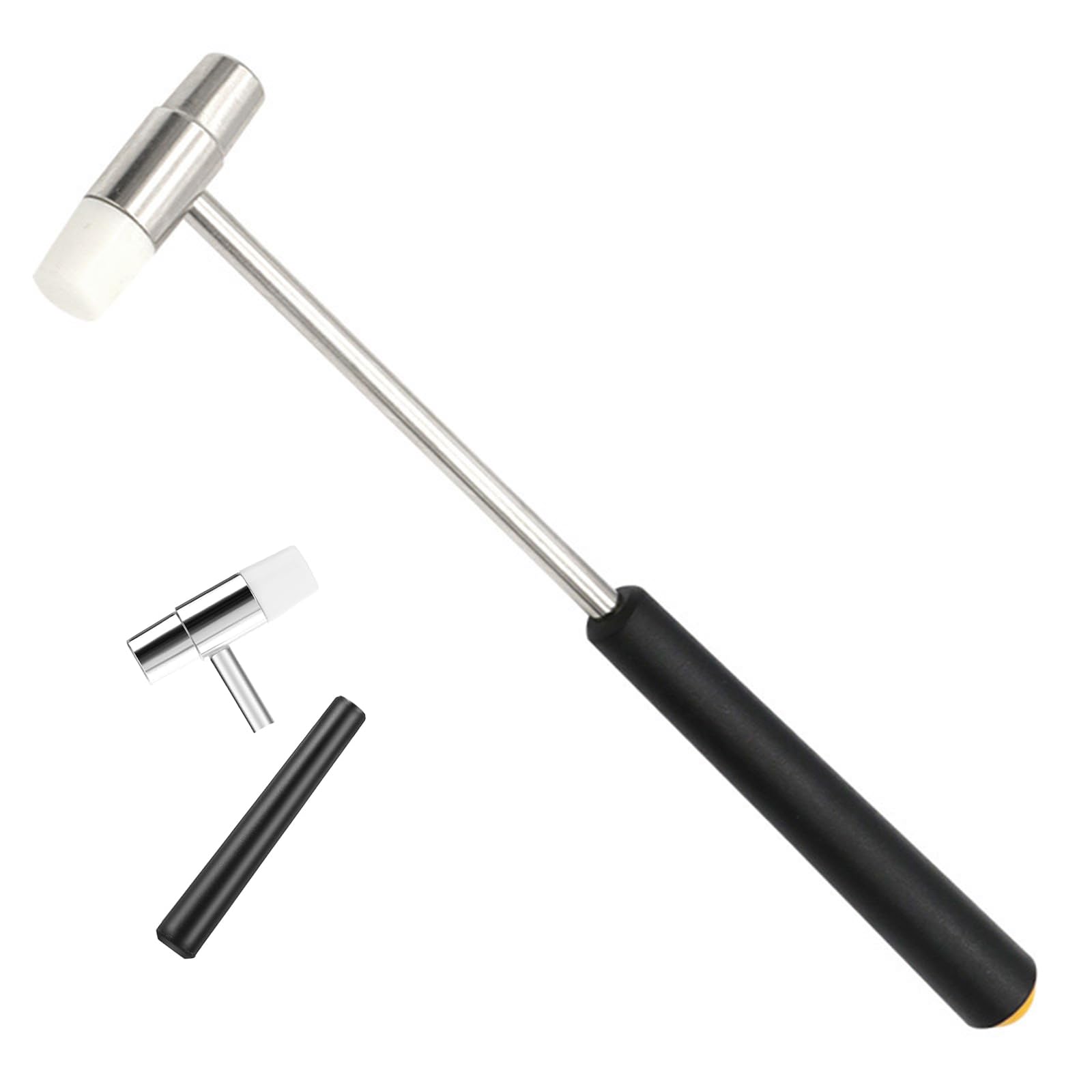 Jrteay Light 1 Pcs Mini Hammer, Fret Hammer, Dual Head Small Hammers, Plastic And Metal Head Mallet Mini Jewelry Hammers For Diy Crafts,Watches,Tuning,Jewelry Making,Woodworking,Musical Instruments