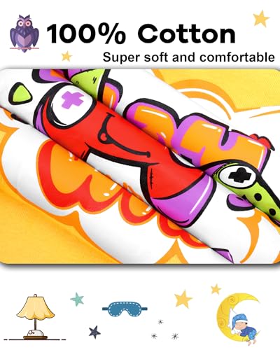 Image of DAUGHTER QUEEN Boys Pajamas 4 Pieces Long Set 100% Cotton Sleepwear Size 18 Months-12 Years